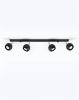 Lampa sufitowa 4-punktowa czarna OCULARE 4xGU10