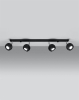 Lampa 4 punktowa sufitowa czarna OCULARE 4xGU10