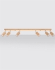 Lampa 6 punktowa sufitowa drewniana BERG 6xGU10 naturalne drewno