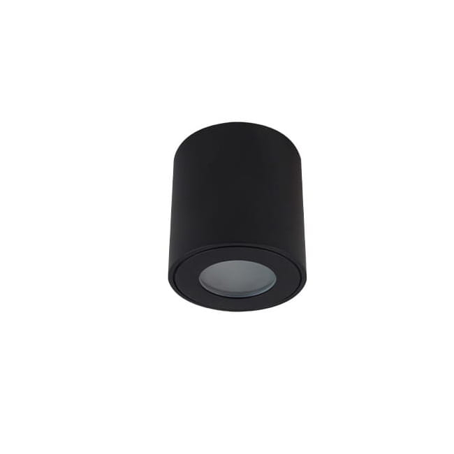 Łazienkowa tuba czarna halogen spot IP54 GU10 Ø8 cm x 8,4 cm