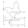 Kinkiet dla dziewczynki różowy motyl lampka nocna na ścianę z półeczką 5W LED