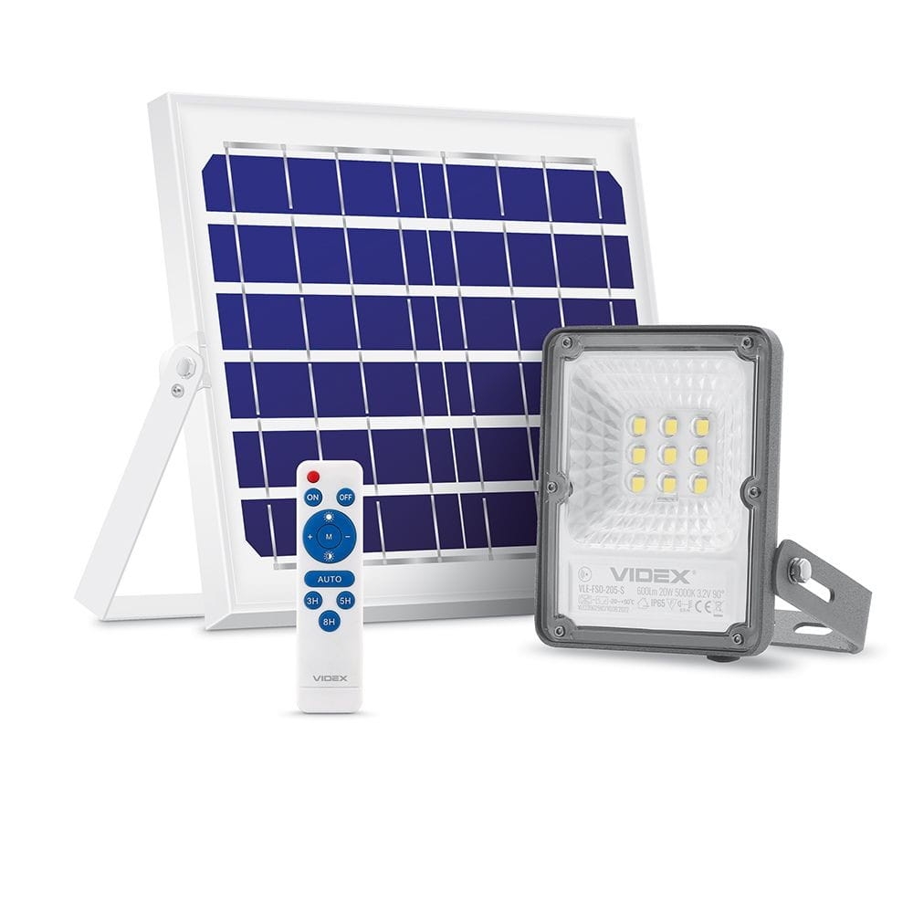Halogen solarny z czujnikiem ruchu na pilota GELIO 20W 600lm 5000K