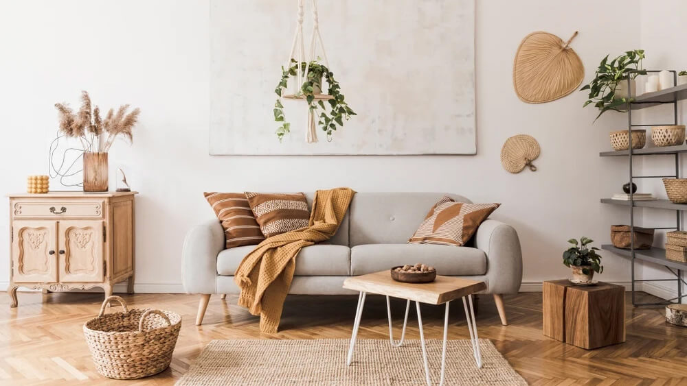 Salon w stylu boho